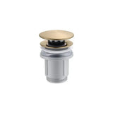 Imex PVC and Steel Waste Valve for Basins and Bidets Brushed Gold