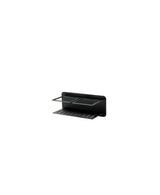 Jabonera frontal con diseño elegante de acero s304 con acabado en color negro mate Iman de Imex