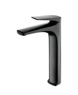 Grifo monomando con caño alto para lavabo fabricado en latón con acabado negro mate Delos de Imex