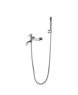 Conjunto de grifo monomando y ducha de mano con soporte fabricado en latón y pvc cromado Monza de Imex