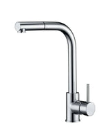 Grifo de cocina monomando de caño alto con manguera con teleducha cromada Malta de Imex