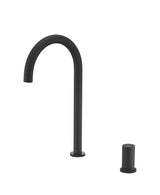 Grifo de cocina monomando de caño alto y curvo acabado en negro mate Manacor de Imex