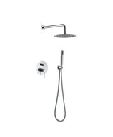 Conjunto para ducha empotrado con un diseño elegante de acabado cromado Line de Imex