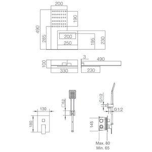 imex_rps490_ng_rociador_para_ducha_de_forma_rectangular_con_2_funciones_de_color_negro_mate_7