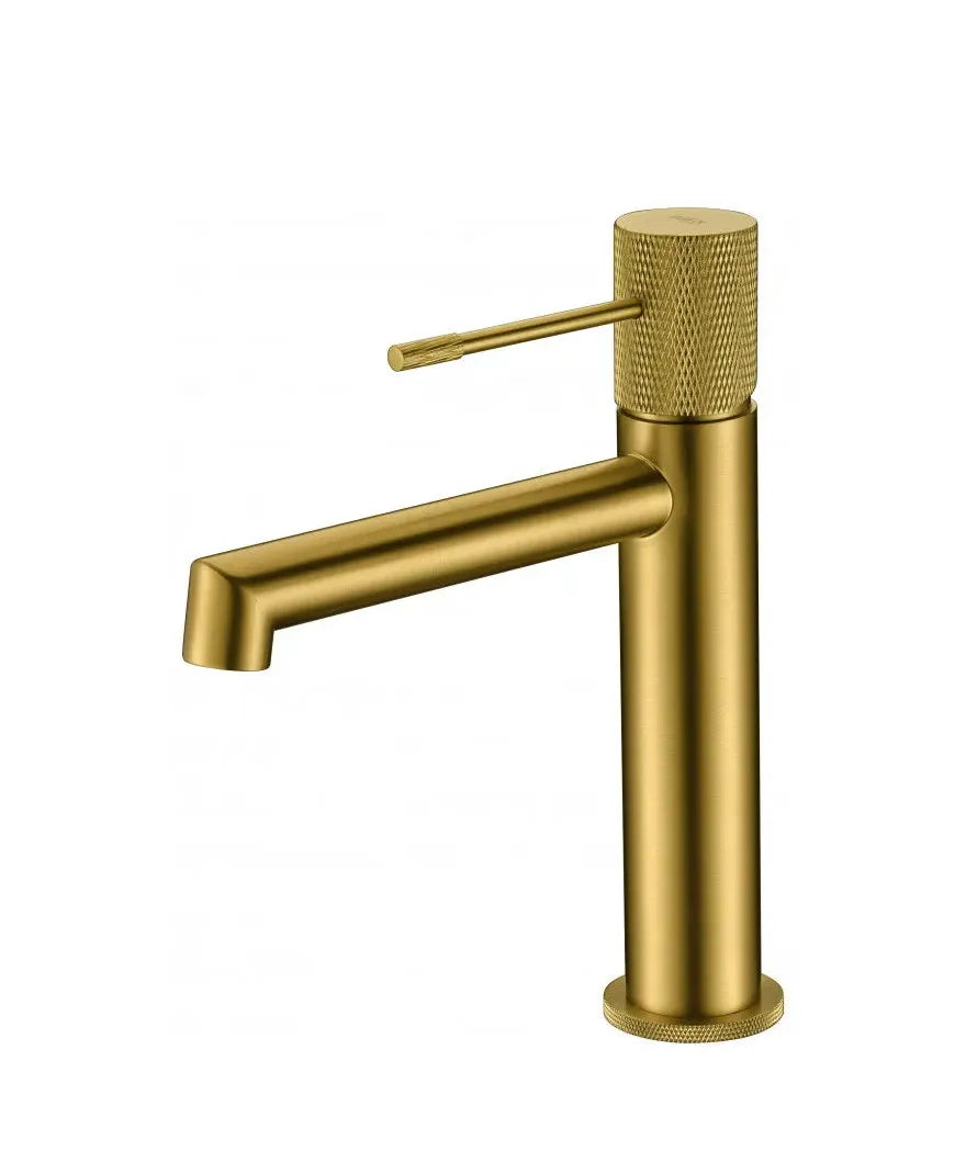 Imex Line BDD038-1OC Torneira monocomando para lavatório com um design moderno na cor dourado escovado