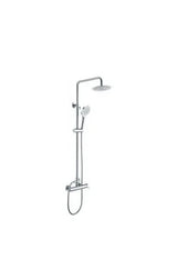 Columna extensible de ducha con un diseño moderno de acabado cromado y blanco Elba de Imex