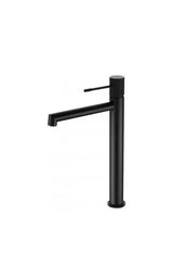 Grifo monomando para lavabo sobre encimera de caño alto en color negro mate Line de Imex