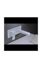 Grifo de acabado blanco mate monomando de pared con cartuchos cerámicos de 35 mm Suiza de Imex