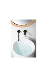 Grifo monomando empotrado para lavabo hecho de latón con acabado negro mate Genova de Imex