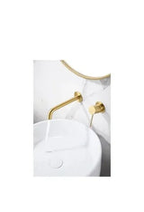 Grifo monomando empotrado para lavabo hecho de latón con acabado oro cepillado Genova de Imex