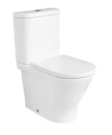 Complete Toilet The Gap Round compact Rimless Roca with oval and round design with cistern and included lid