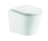 Inodoro Rimless compacto de cerámica  color blanco salida dual Turín de Aquore