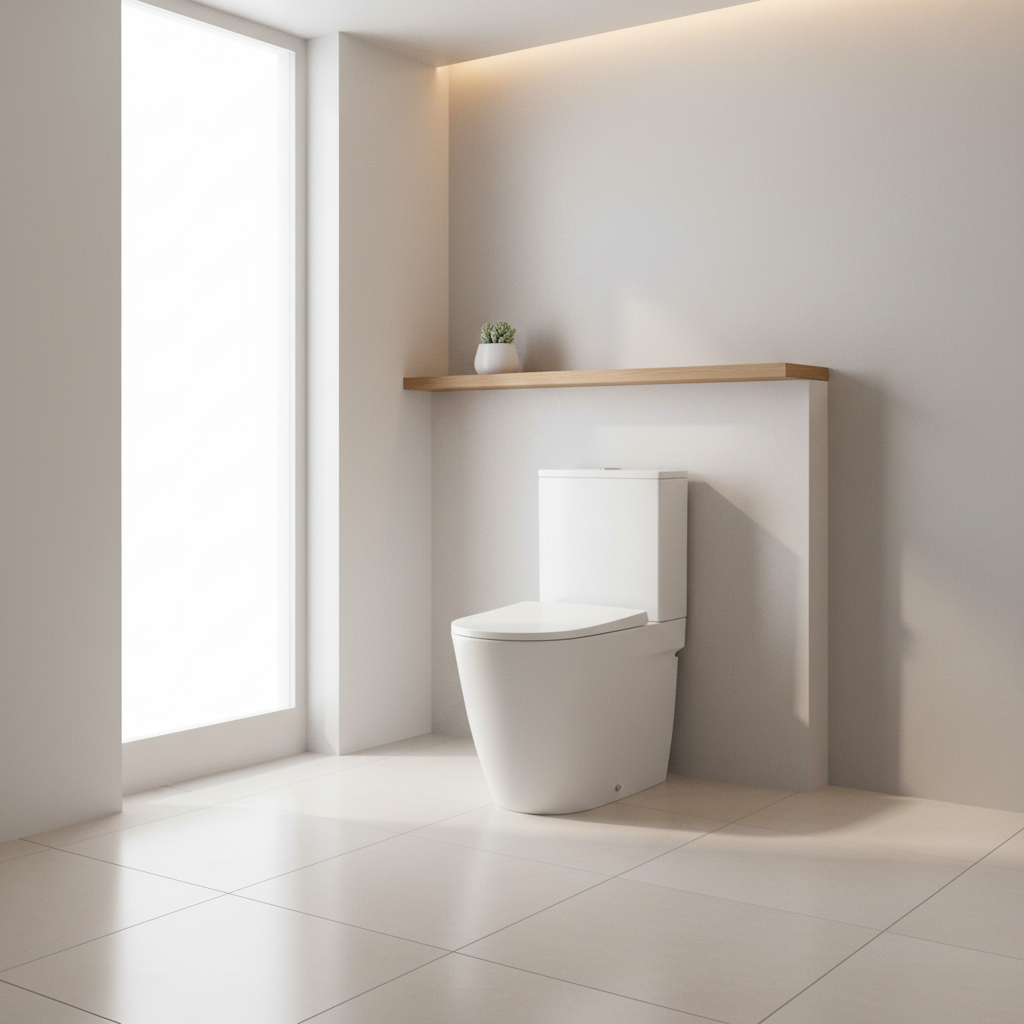 Roca Ona Rimless Low-Tank Toilet | Dual Outlet | Wall-Hung Design | White