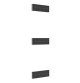 Jets de 3 hidromasajes para ducha rectangular fabricados en latón con acabado negro mate TRES