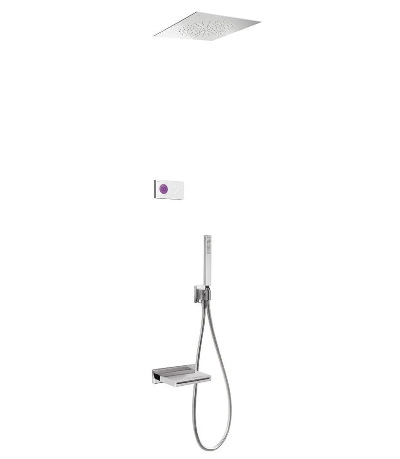Kit bañera ducha termostático electrónico caño cascada Shower Technology TRES 0