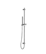 Kit de ducha cilíndrica con barra deslizante vertical en latón y acabado cromado TRES