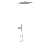 Kit de ducha con grifo monomando de tres vías de latón con acabado acero TRES