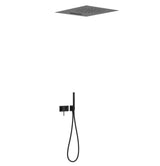 Kit de ducha con grifo monomando de tres vías fabricado en latón con acabado negro TRES
