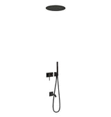 Kit de ducha con grifo monomando de varias salidas fabricado en latón con acabado negro TRES
