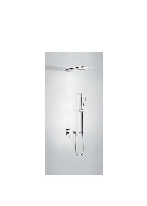 Kit de ducha con grifo monomando para empotrar de latón con acabado cromado Project TRES 0