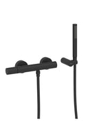 Kit de ducha con grifo monomando y teleducha móvil con acabado negro mate Study TRES