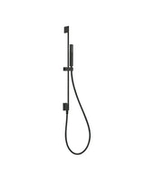 Kit de ducha de mano y barra deslizante en vertical fabricadas de latón con acabado negro mate TRES