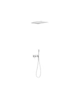 Kit de ducha empotrable con grifo monomando acabado blanco TRES