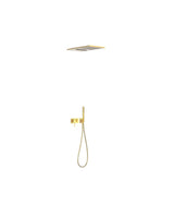 Kit de ducha para empotrar con grifo monomando acabado en color oro TRES