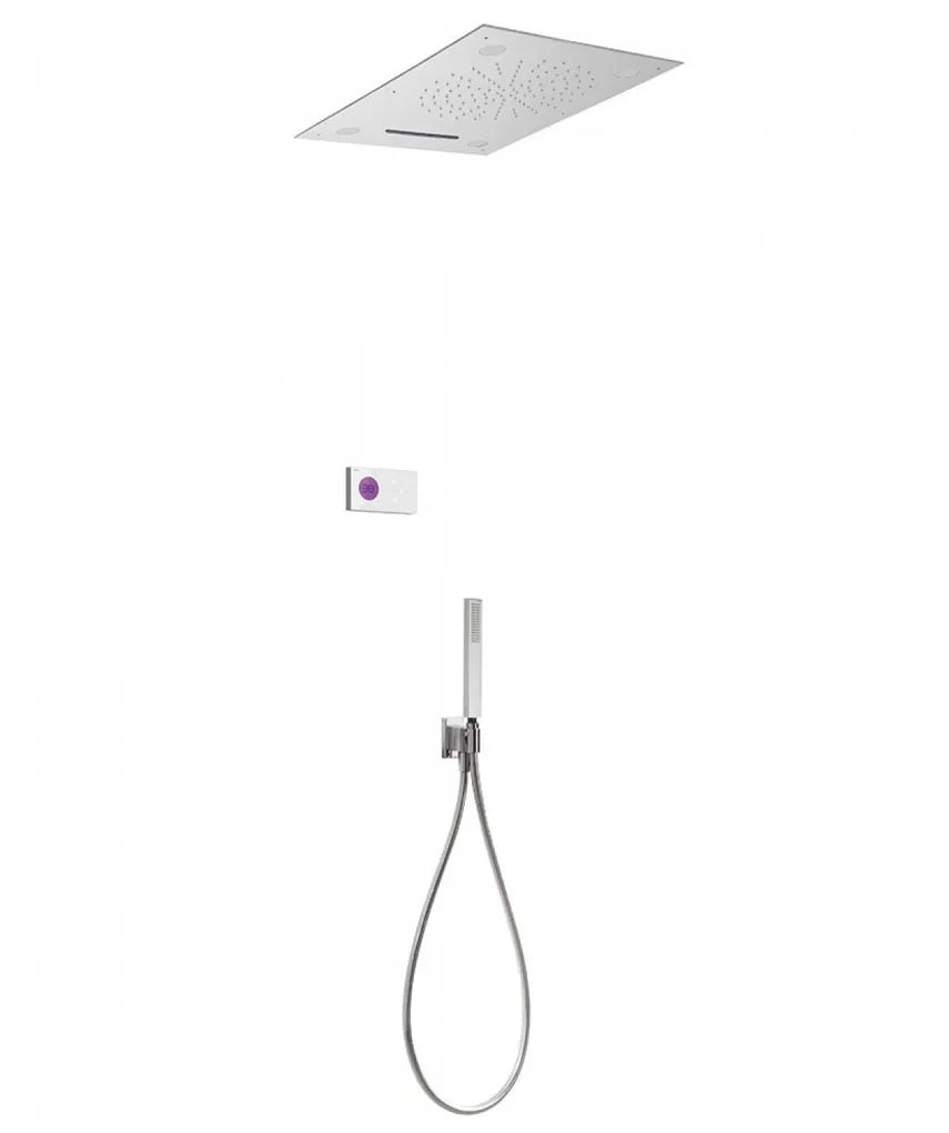 Kit de ducha termostático electrónico con acabado cromado Shower Technology TRES 0