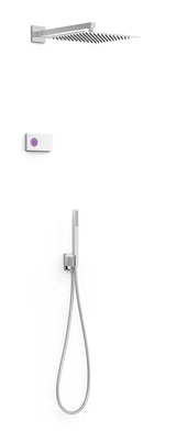 Kit de grifo con panel termostático y electrónico de doble vía Shower Technology Blue Edition TRES
