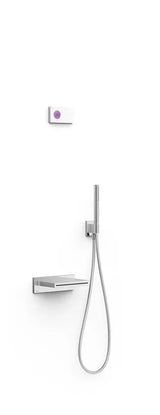 Kit de grifo para bañera con panel termostático y electrónico Shower Technology Blue Edition TRES