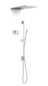 Kit de grifo para ducha con panel termostático en acabado cromado Shower Technology Blue Edition TRES