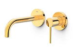 Kit de grifo para lavabo monomando empotrado con amortiguadores acústicos acabado dorado Study Tres
