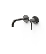 Kit de grifo para lavabo monomando empotrado con amortiguadores acústicos acabado negro metalizado Study Tres
