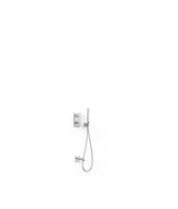Kit de grifo termostático con caño de pared y ducha de mano acabado cromado Therm-Box TRES