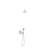 Kit de grifo termostático con ducha de mano en plástico y acero inoxidable acabado cromo Therm-box TRES