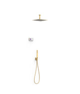 Kit de grifo termostático con rociador latón y acero inoxidable acabado dorado mate SHOWER TECHNOLOGY TRES
