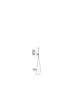 Kit de grifo termostático de dos vías con ducha de mano y caño de pared acabado blanco mate Therm-Box TRES