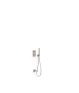 Kit de grifo termostático de dos vías con ducha de mano y caño de pared de acabado en acero Therm-Box TRES