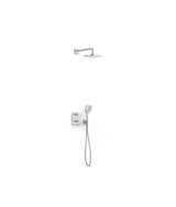 Kit de grifo termostático de dos vías con rociador y ducha de mano en plástico ABS cromado Therm-box TRES