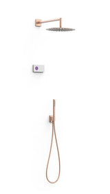 Kit de grifo termostático electrónico de latón y acero inoxidable acabado oro rosa mate SHOWER TECHNOLOGY TRES