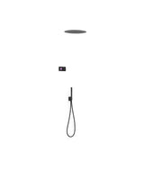 Kit de grifo termostático electrónico empotrado con doble vía para ducha acabado negro mate Shower Tres