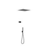 Kit de grifo termostático electrónico para ducha con dos vías acabado negro mate Shower Tres