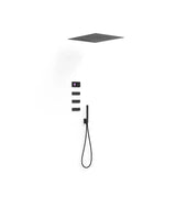 Kit de grifo termostático electrónico y empotrado con salidas para ducha en negro mate Shower Tres