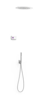 Kit de grifos de ducha con panel termostático de dos vías acabado cromado Shower Technology Blue Edition Tres