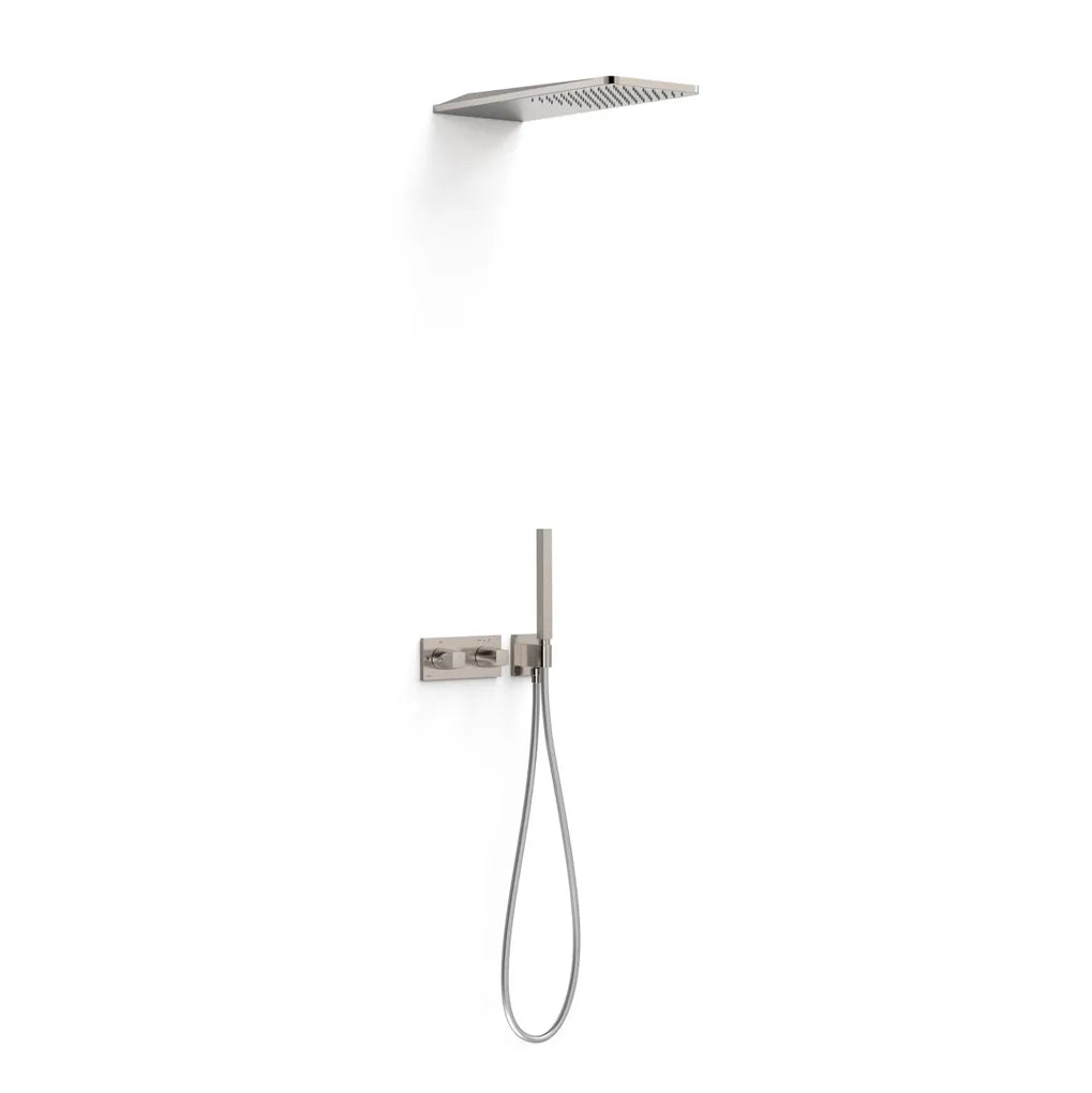 Kit de rociador de ducha con teleducha y grifo termostático, volante de acero SLIM EXCLUSIVE TRES 0
