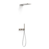 Kit de rociador de ducha con teleducha y grifo termostático, volante de acero SLIM EXCLUSIVE TRES