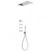 Kit ducha termostático electrónico de 4 vías con acabado cromado Shower Technology TRES