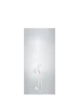 Kit monomando de baño y ducha empotrado con acabado blanco mate y maneta PROJECT TRES