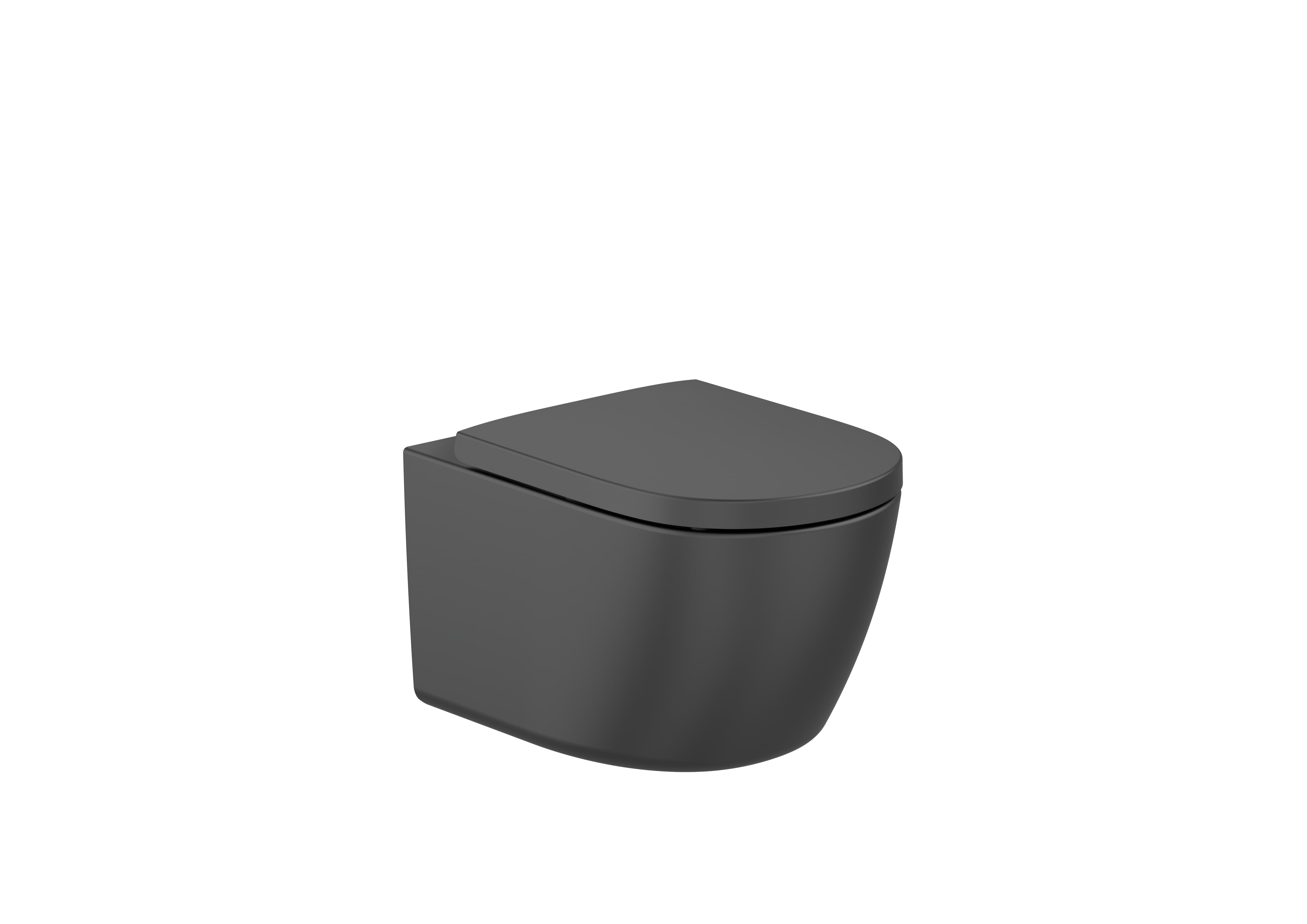 Taza Roca Meridian Rimless Vortex Suspendida 3 Colores — Negro mate